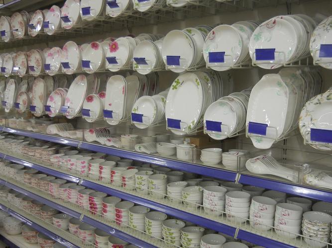 北京中观明慧超市货架玻璃杯专用货架陶瓷餐具货架